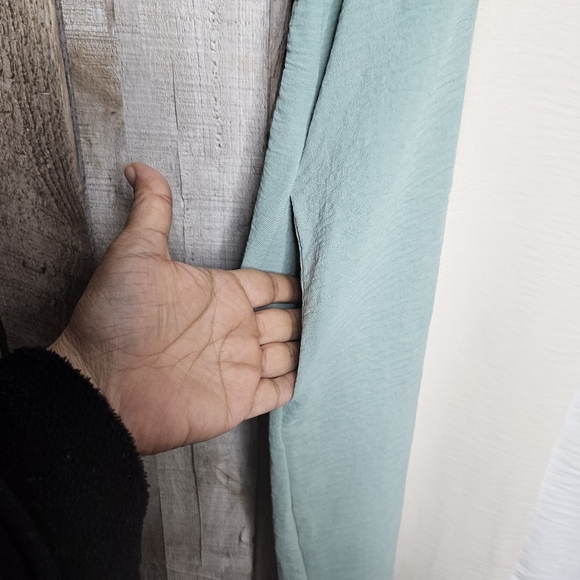 Reb In J Colorblock Pullover Shift Midi Dress Short Sleeve V-Neck Size Large - Picture 2 of 8